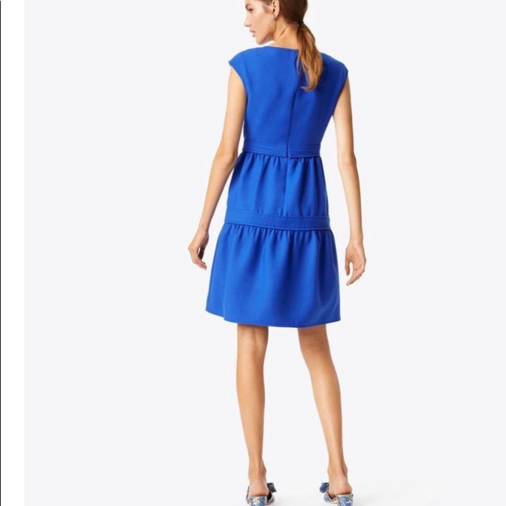 TORY BURCH Jane Dress in Blue Dahlia Sz 2 - Picture 2 of 10